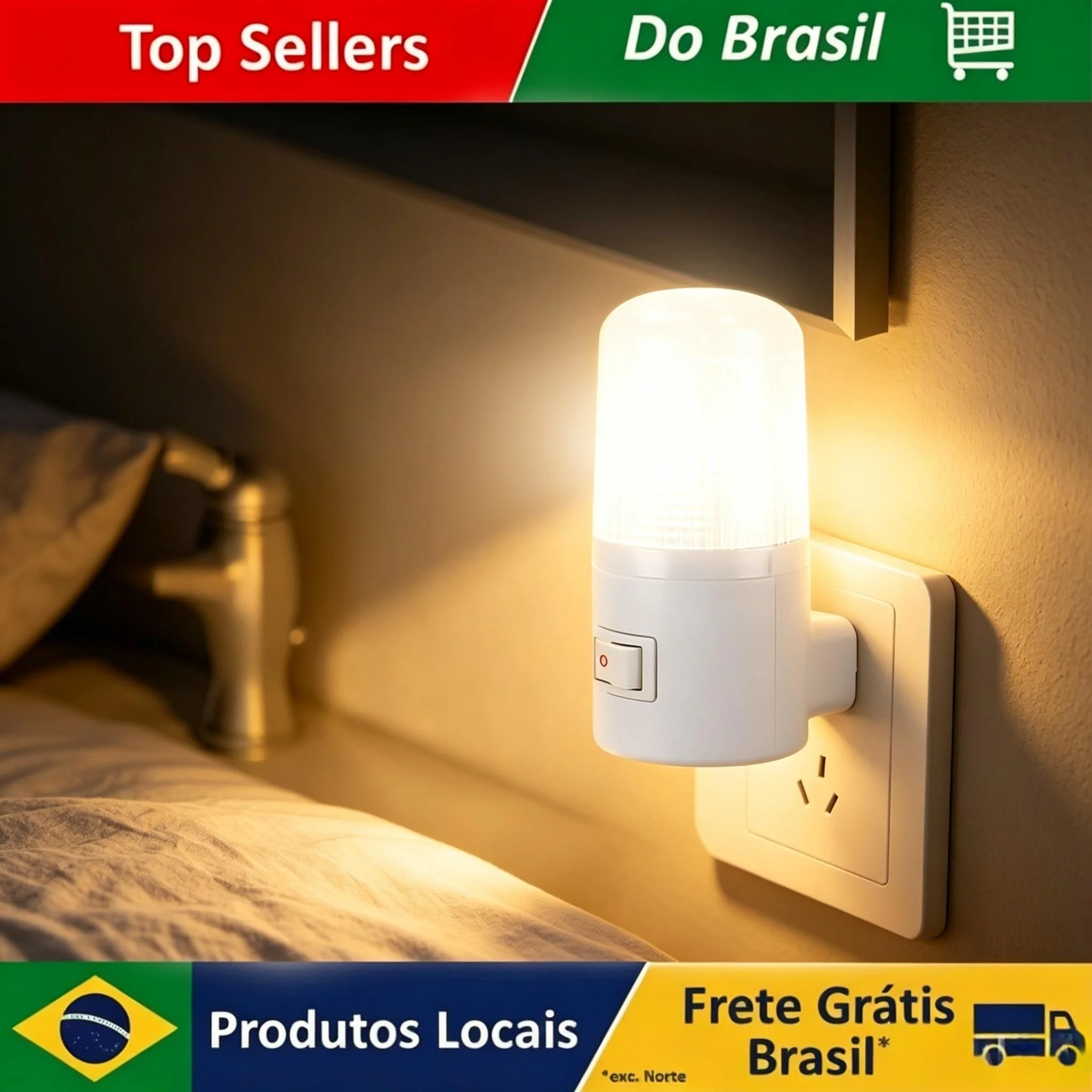 Luz Noturna LED Ultra Baixa de 0.5W com Plugue EU, Lâmpada de Parede Econômica para Quarto, Sala de Estar, Corredor, Decoração para Bebês e Crianças