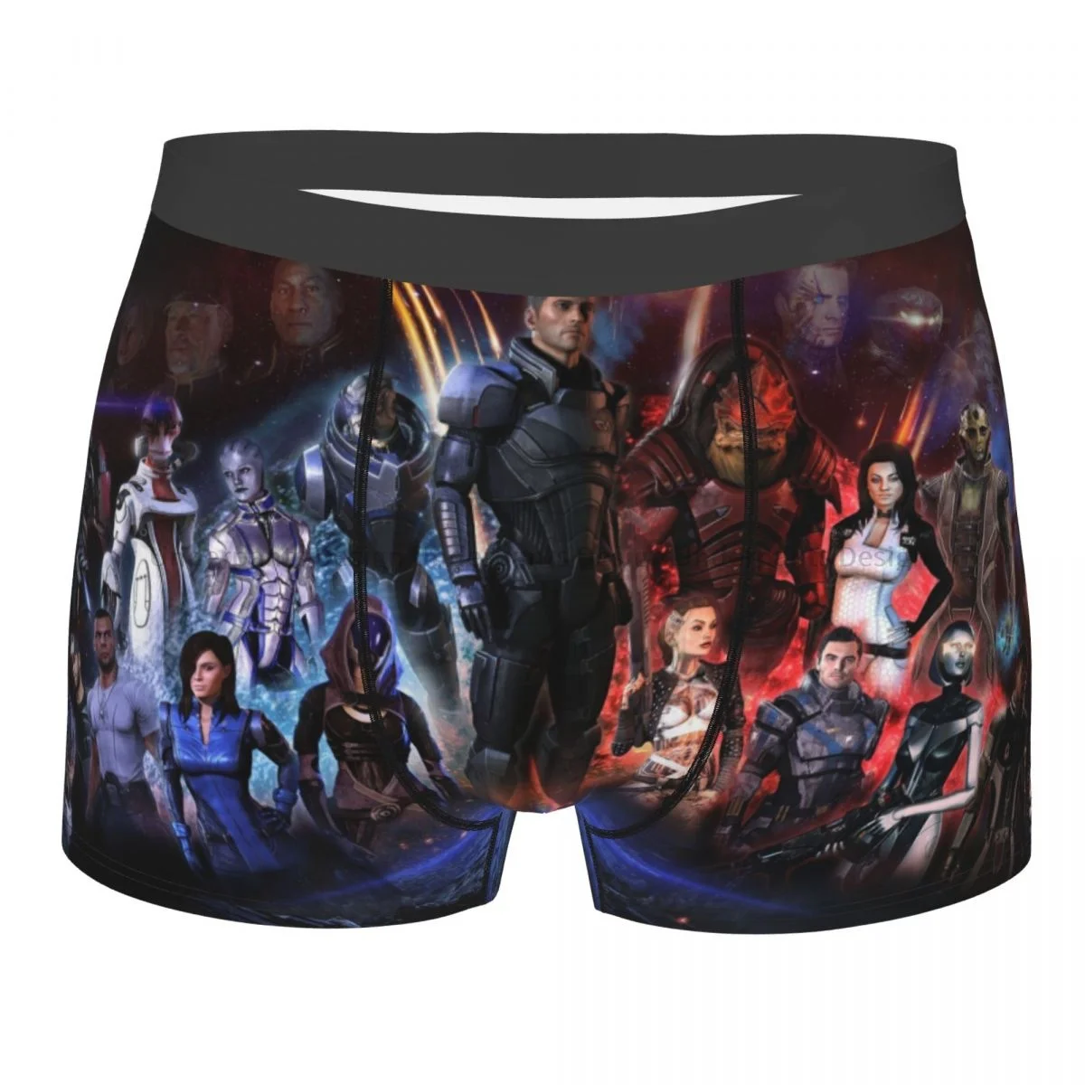 Characters Mass Effect Asari Game Underpants Homme Panties Men's Underwear Sexy Shorts Boxer Briefs