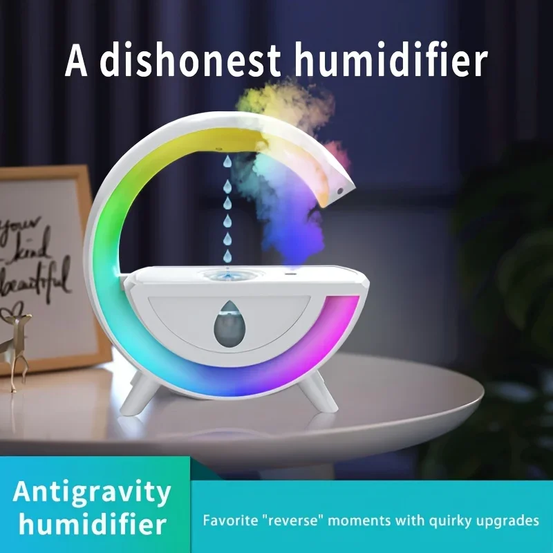 Anti-gravity Humidifier Atmosphere Light Dazzling Light Water Drop Backflow Creative Household Fog Quantity Desktop Office Bedro