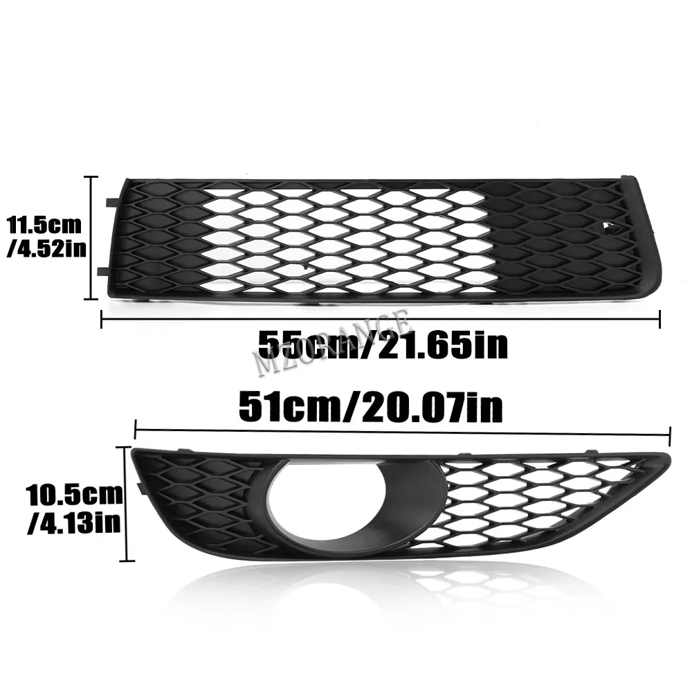 Front Bumper Fog Light Grilles For Audi Q7 4L S-Line 2009-2015 Racing Grills Cover Replacement Accessories 4L0807675C grille