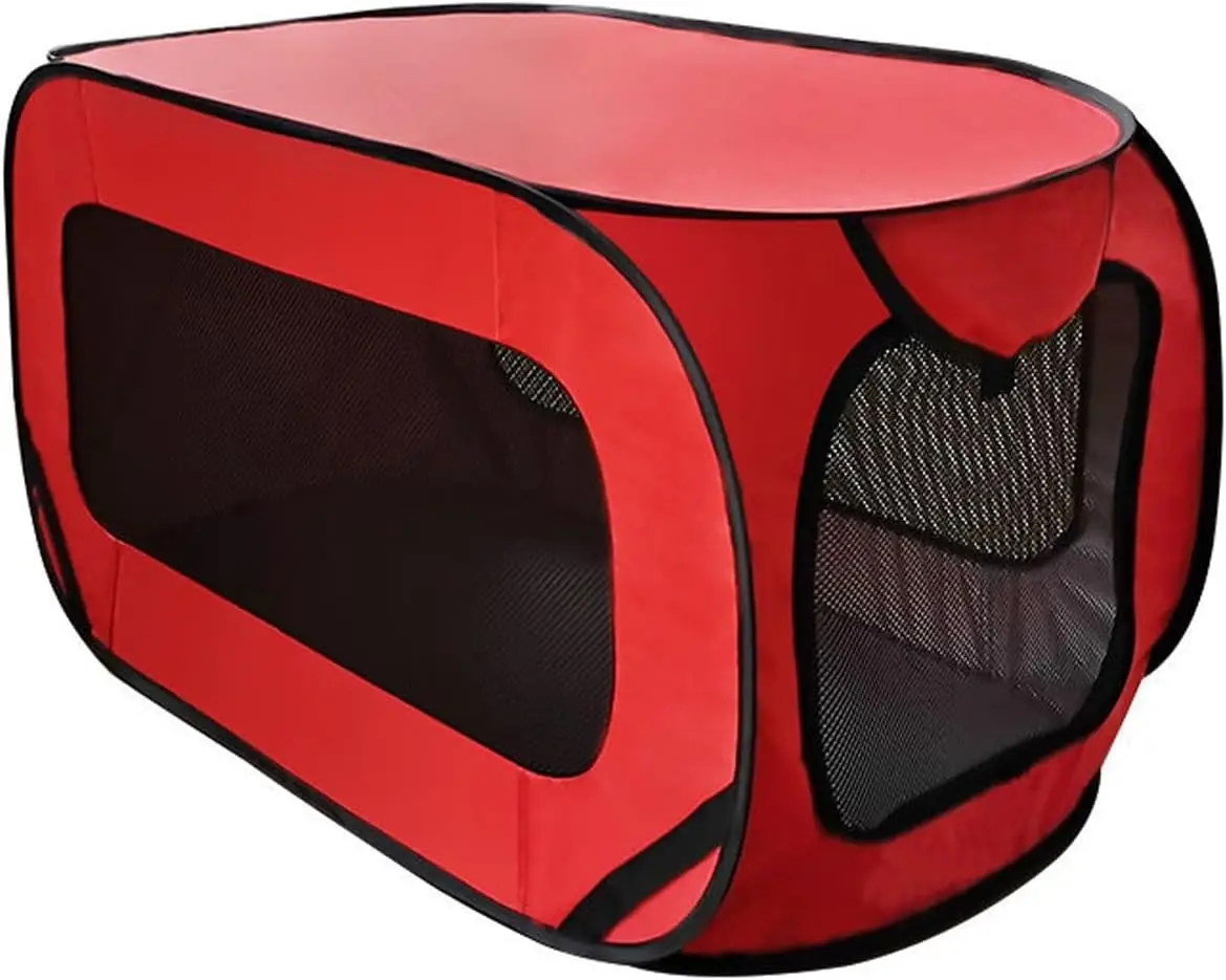 

Foldable Crate Dog Portable Pop Out Dog Crate Pet Cage Houses Kennel Outdoor Indoor Breathable Cat Oxford Portable Dog House
