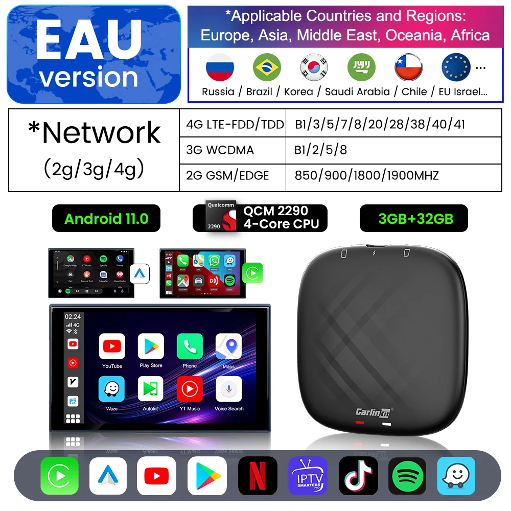 CarlinKit Vendita di liquidazione Offerta speciale Adattatore Android Auto Wireless Android Ai Box CarPlay