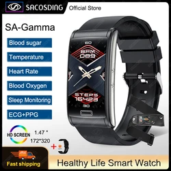 Non-Invasive Blood Glucose Smart Bracelet IP68 Water Proof Smartwatch ECG+PTT Blood Pressure Heart Rate Health Sport Smart Watch