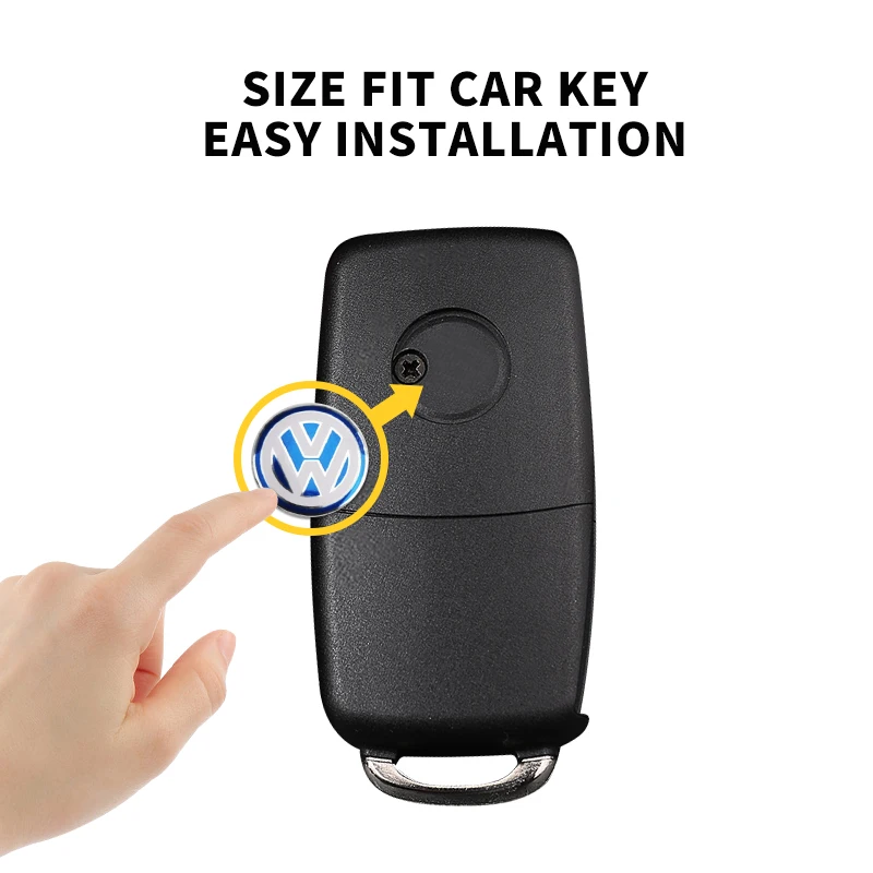 14mm Car Key Badge Emblem Replacement Car Key Stickers For Volkswagen VW Polo Passat B5 B6 B7 T4 T5 Golf 4 5 6 Tiguan Jetta GTI