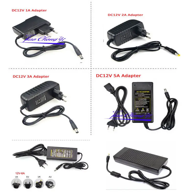 AC100V - 240V a DC12V 1A 5A 10A trasformatore adattatore di alimentazione per striscia LED