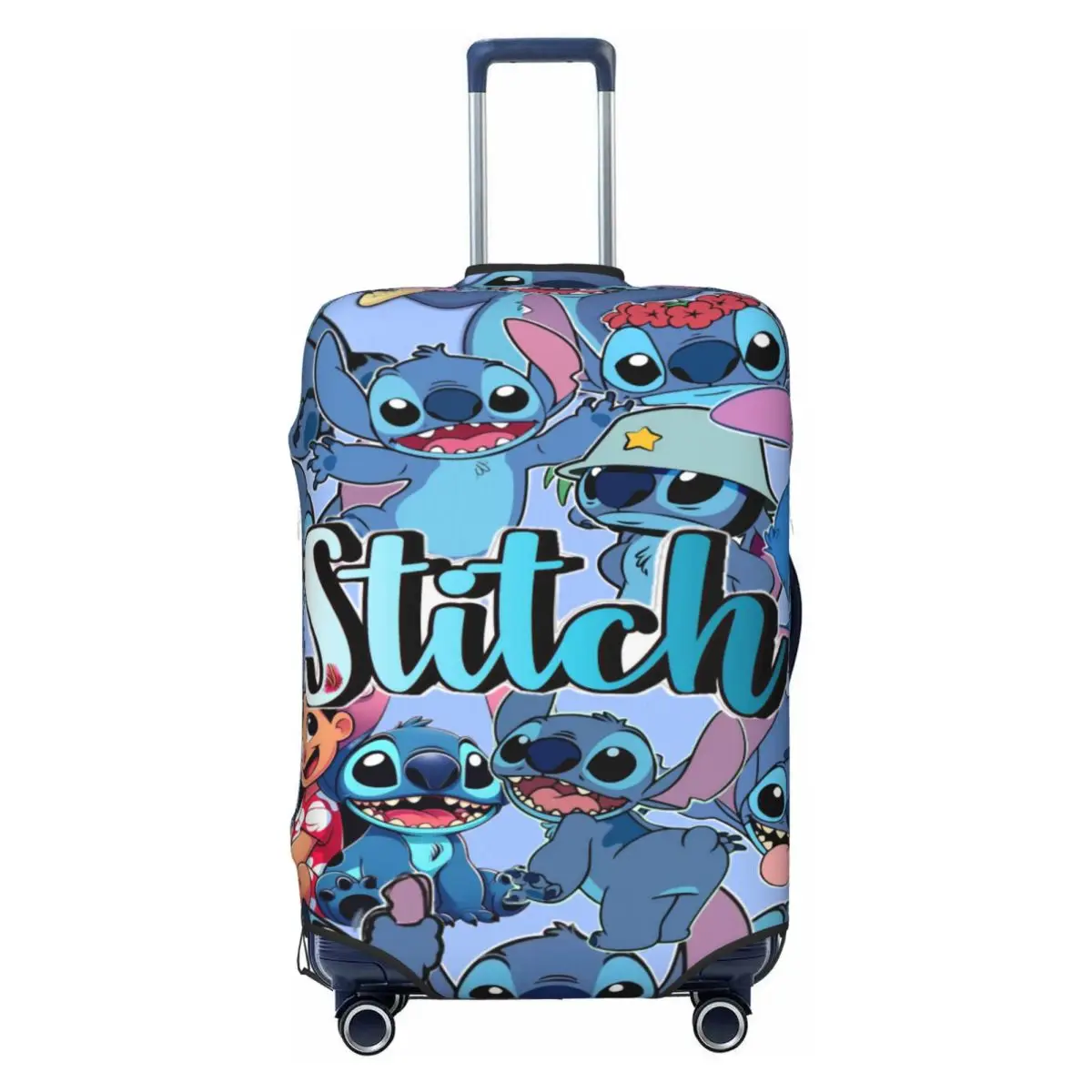 

Custom S-Stitch Anime Jigsaw Puzzle Luggage Cover Protector Cute Travel Suitcase Covers for 18-32 Inch