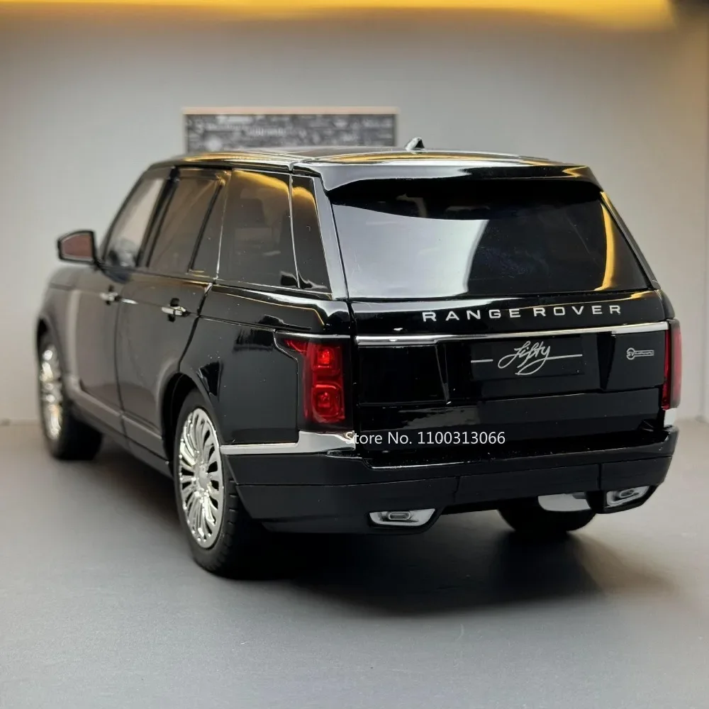 Schaal 1:18 Range Rover Speelgoedmodel Auto's Legering Diecasts SUV 6 Deuren Geopend Geluid Licht Trek Terreinwagen Cadeau Speelgoed voor Kid