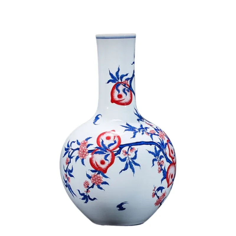 

Vase Ceramics Antique Underglaze Red Vase Chinese Living Room Ornament