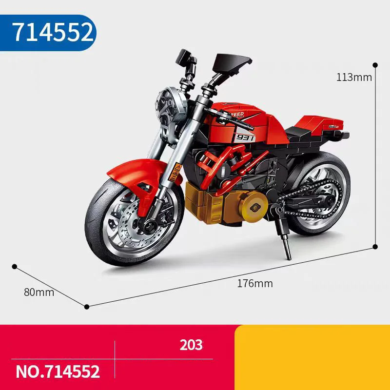

Italia Motorcycle Technical Building Block Panigale V4s Vehicle Motor Model Steam Brick Educational Toys Collection For Gift