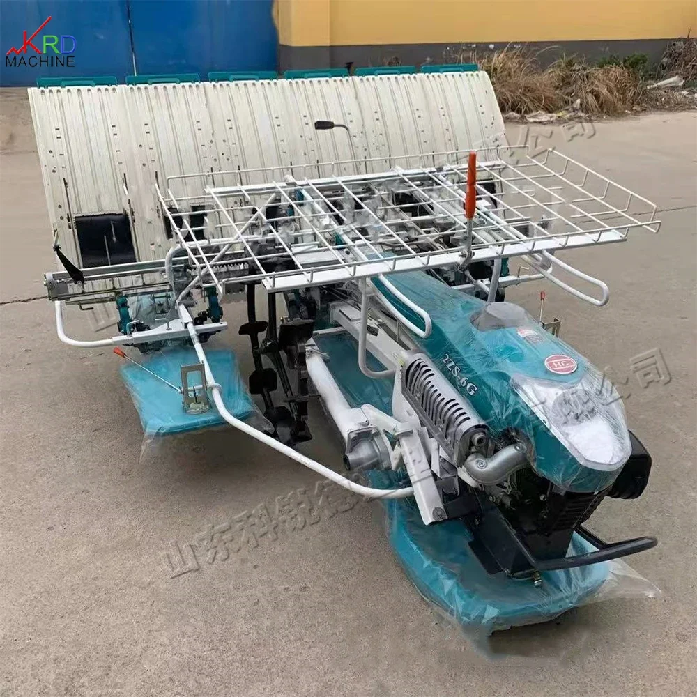 Walk-behind Rice Transplanter petrol engine Crank rocker type Adjustable plant spacing convenient and fast