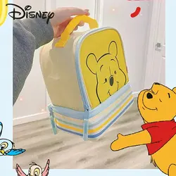 Disney-Sac à cosmétiques Winnie Bear, sac de rangement portable, grande capacité, double couche, trousse de toilette, haute qualité