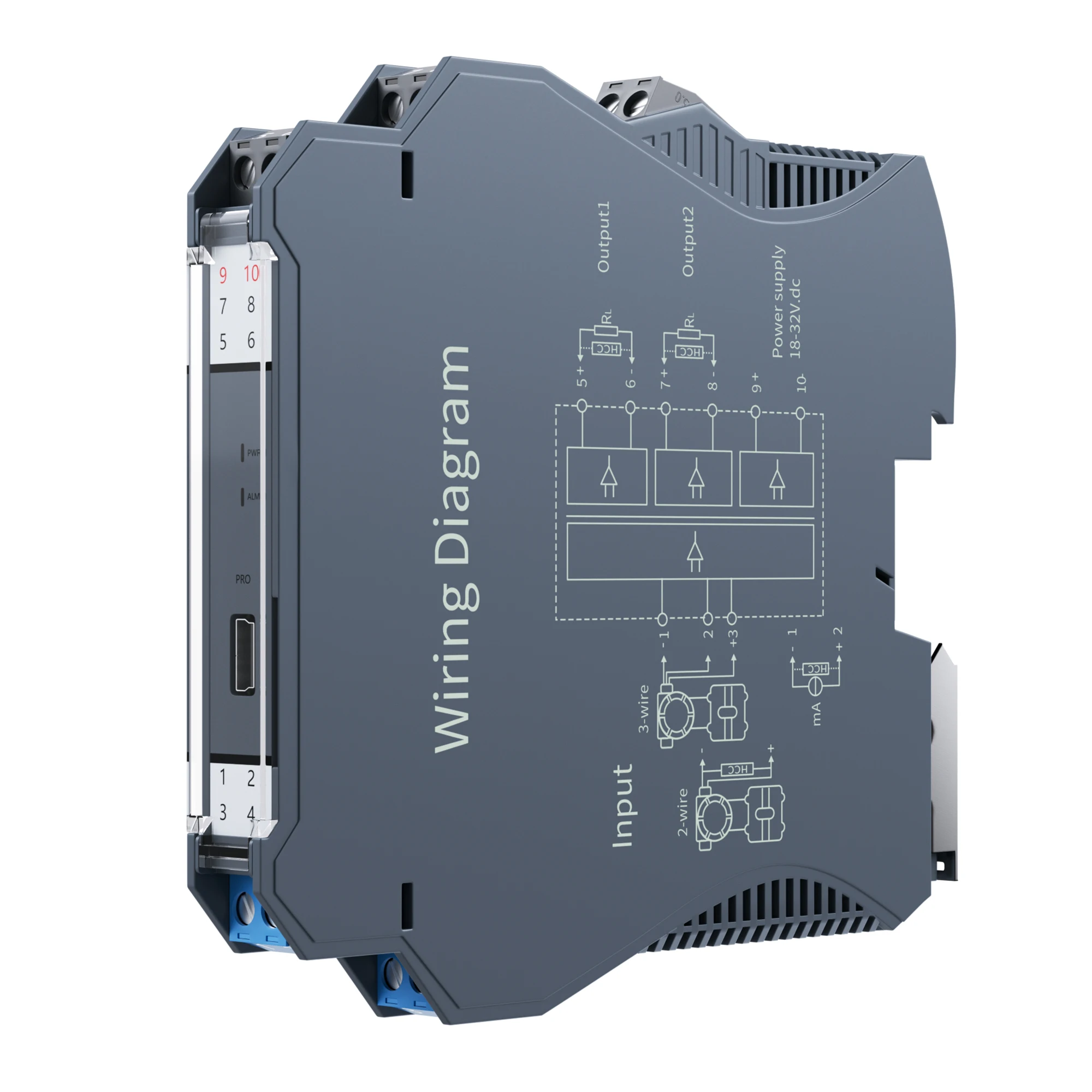 2 In 2 Out 1 In 2 Out 0-20mA to 4-20mA 0-5V Voltage Current Signal Isolation Converter 0-10V Output Voltage Signal Isolator