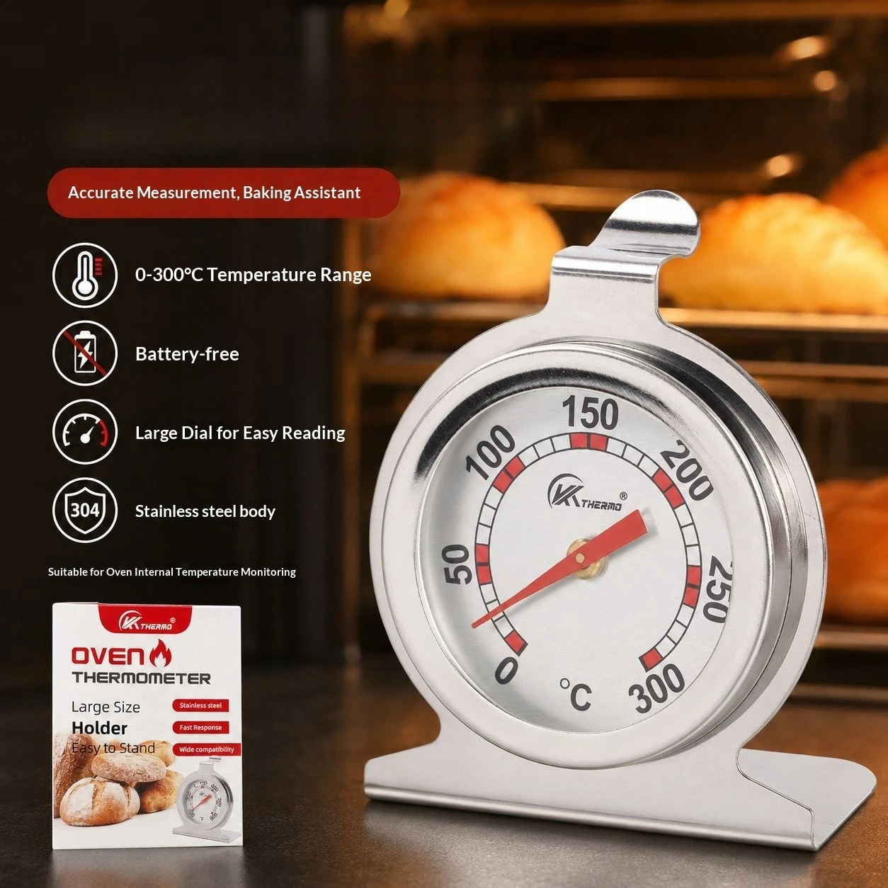 Kitchen Baking Oven - ميزان حرارة للمطبخ والفرن لقياس درجة