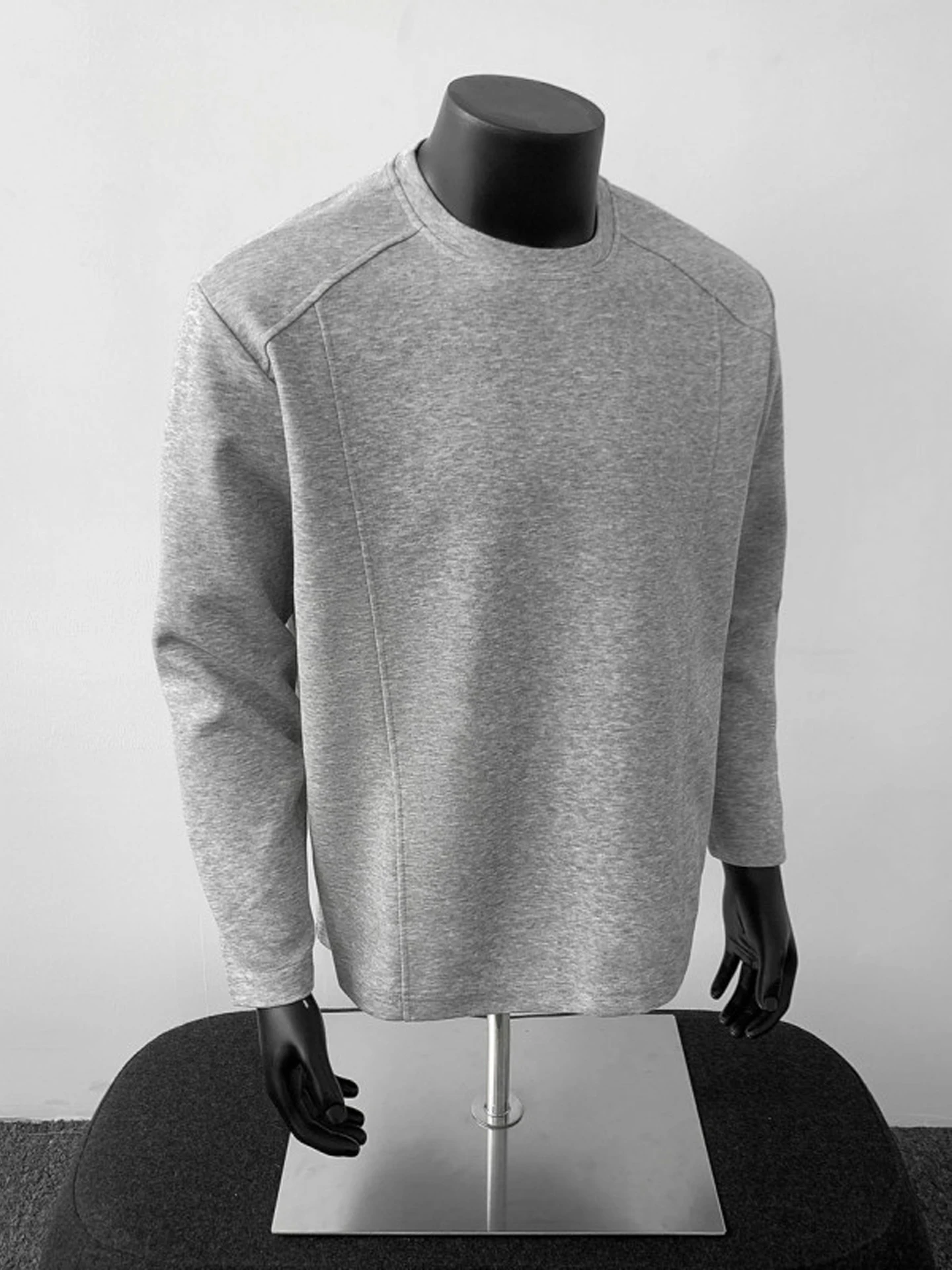 

Men's Long Sve T-irt Deconstructed Patchwork oulder American Sle Spring Cleanfit Heavyweight Inner Wear Base irt H...