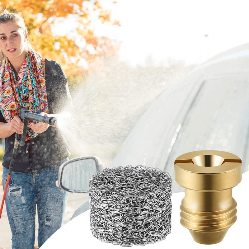 4 peças 1.1mm bocal de orifício de canhão de espuma 8 peças fabricante de espuma bocal de rosca de alta substituição 3000 psi