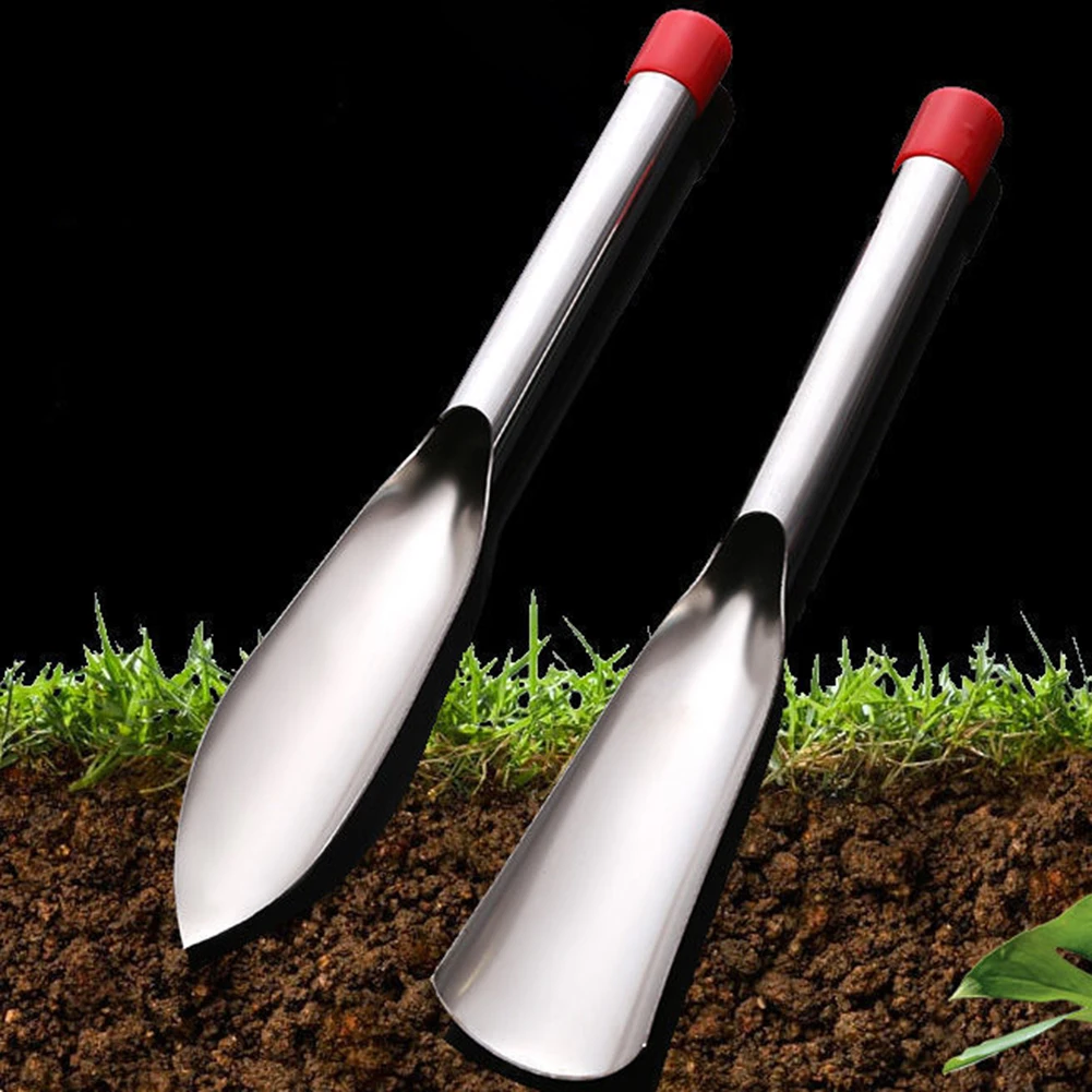 2 Pcs Gardening Tool Set Gardening Shovel Weeding Digging Soil Farming Shovel Stainless Steel for Planting Flowers Potted Plant
