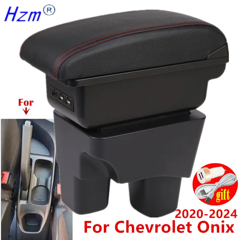 Para Chevrolet Onix caja de reposabrazos para Chevrolet Onix 2020-2024 caja de almacenamiento de reposabrazos de coche Interior dedicado accesorios de actualización de coche