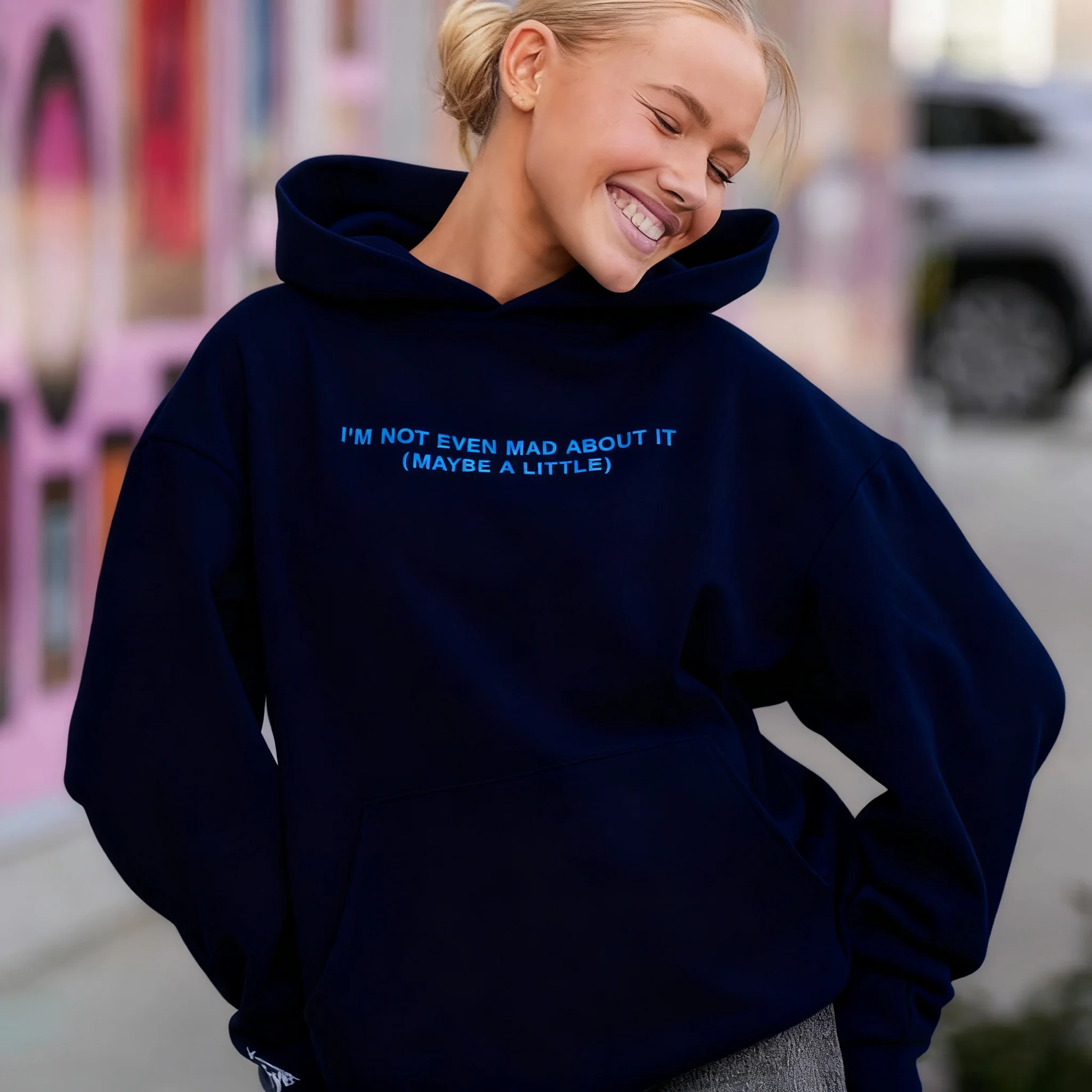 No Even Mad About It Sudadera con capucha Freya Skye Trour jersey de gran tamaño Y2k hombres mujeres ropa de calle Otoño Invierno polar sudadera cálida