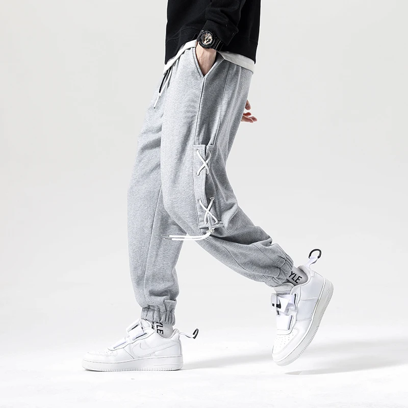 

Sweatpants Men Joggers Track Pants Elastic Waist Sport Casual Trousers Baggy Fitness Gym Clothing Black Grey Oversize 6Xl 8Xl