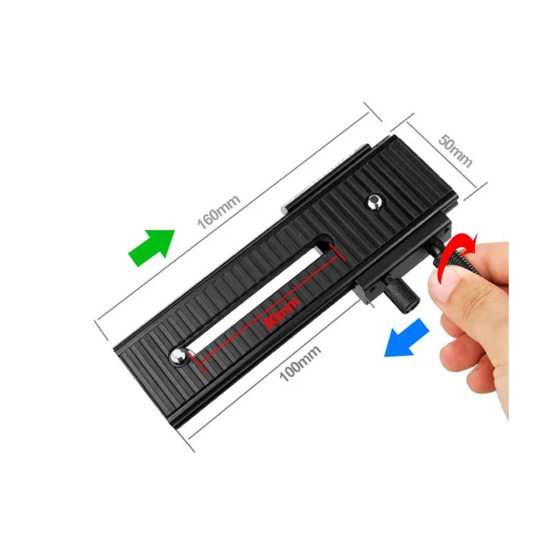 160 مللي متر المهنية ماكرو التصوير التركيز السكك الحديدية المنزلق ترايبود رئيس غرامة ضبط رئيس لوحة ل D5300 D7100 600D 700D 60D 70D