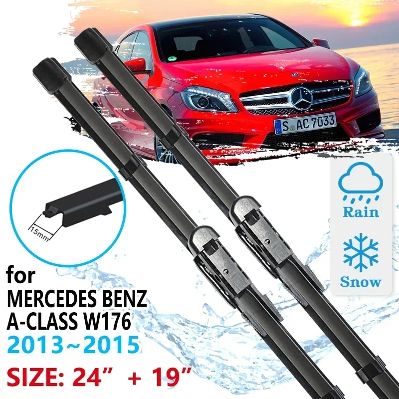 Für Mercedes Benz A-Klasse W176 2013 ~ 2015 Windschutz scheibe Windschutz scheibe Zubehör Fenster Auto Front wischer blätter