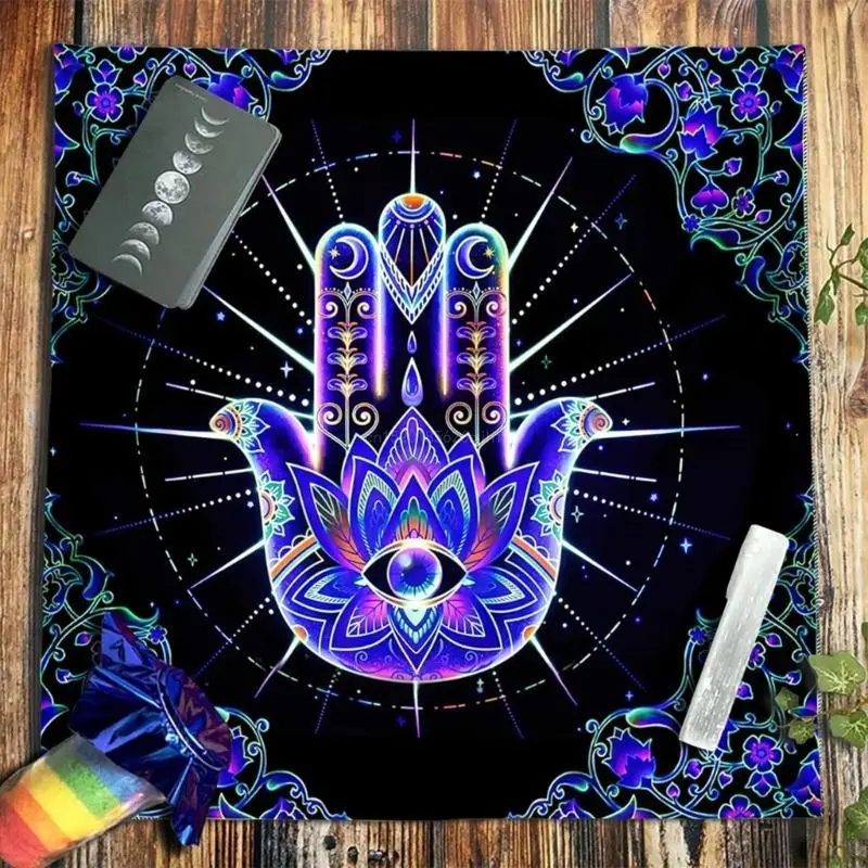 Square Pendulum Divinations Mat Altar Tablecloth Board Game Card Pad Rune Table Cloth Metaphysical Board Game Mat 3 Size