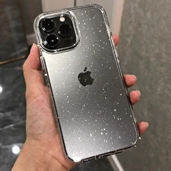 Luxury Shining Glitter Bling Clear Case For iPhone 15 Pro Max 14 13 12 11 XR XS X 7 8 Plus SE 2020 Fashion Soft Shockproof Cover