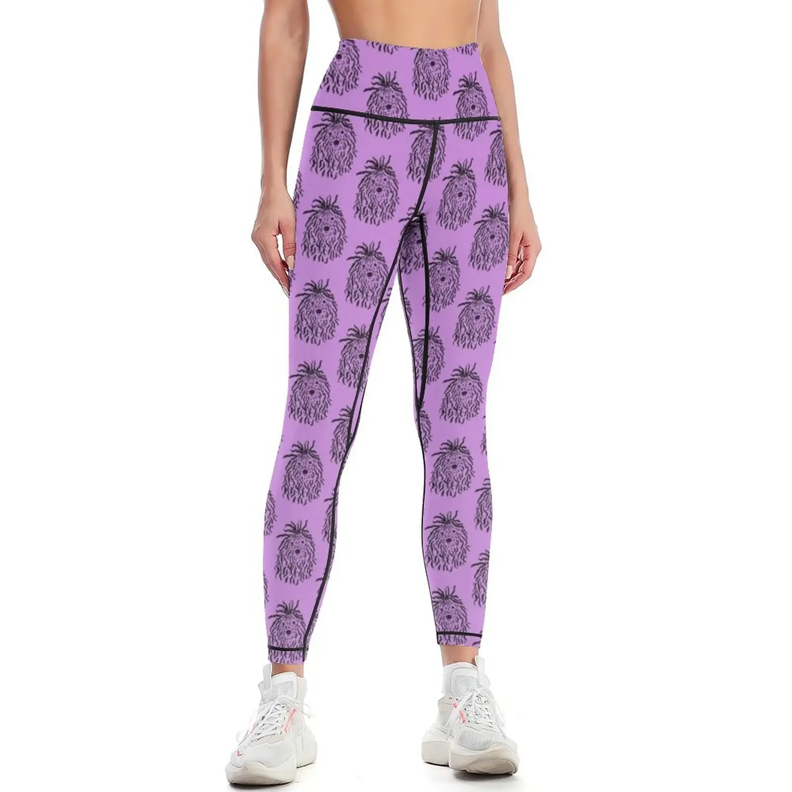 

Puli (Violet and Black) Leggings legings for fitness gym's sportswear flared sportswear woman gym 2025 Womens Leggings