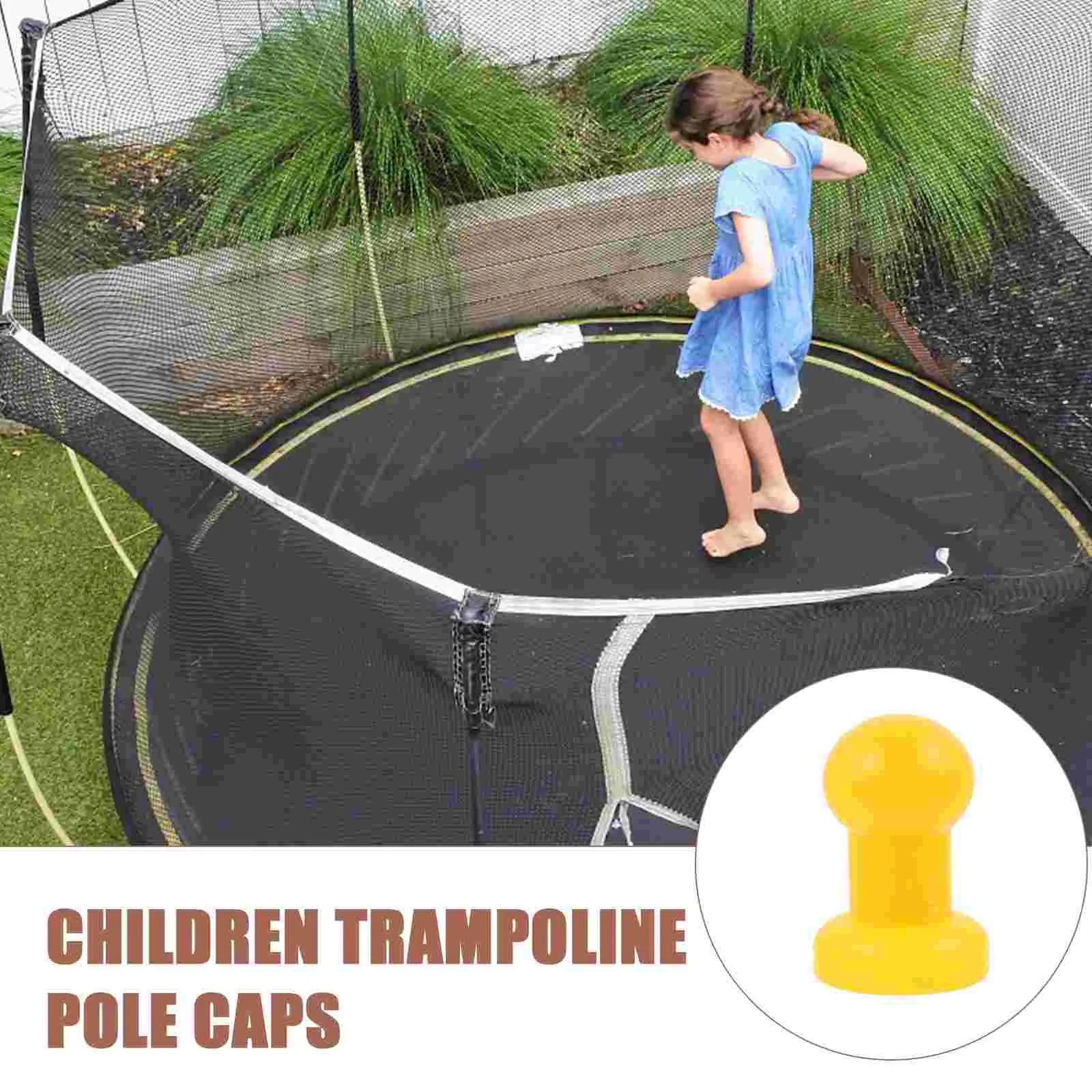 10 Pcs Trampoline Cap Supplies Children Pole Caps Enclosure for Kids Shell Hats Lids Plastic Accessories Padding Woman Mini