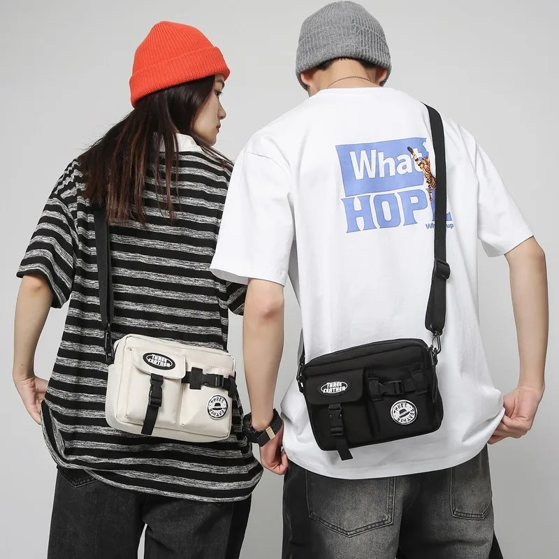 

Casual Simple Nylon Small Crossbody Bag for Student 2025 Women Men Simple Clutch Large Female Shoulder Korean Phone Bag Unisex