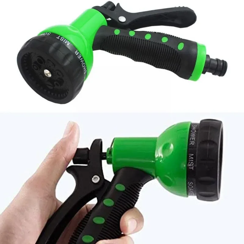 Garden Hose Nozzle Water Hose Sprayer 8 Watering Patterns Thumb Control On Off Valve High Pressure Nozzle Sprayer For Gardening