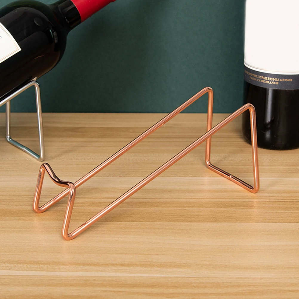 

2 Pcs Red Storage Bracket Bottle Display Stand Whisky Garden Decorative Whiskey
