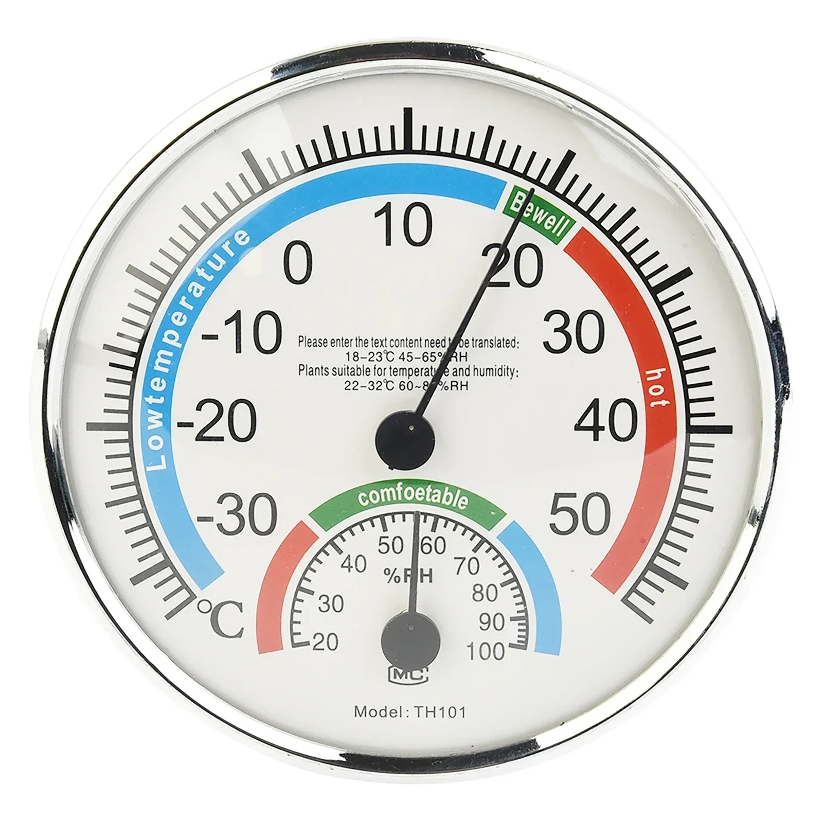 

Mini Round Pointer -30℃-50℃ Temperature Meter 20%-100% Hygrometer Analog Thermometer Monitor Humidity Gauge For Indoor Offices