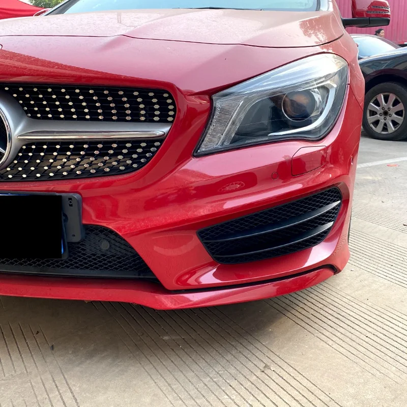 Front Bumper Grill Grid Fog Light Cover For Mercedes-Benz CLA-Class C117 CLA200 220 CLA45 2013-2015 AMG Modification