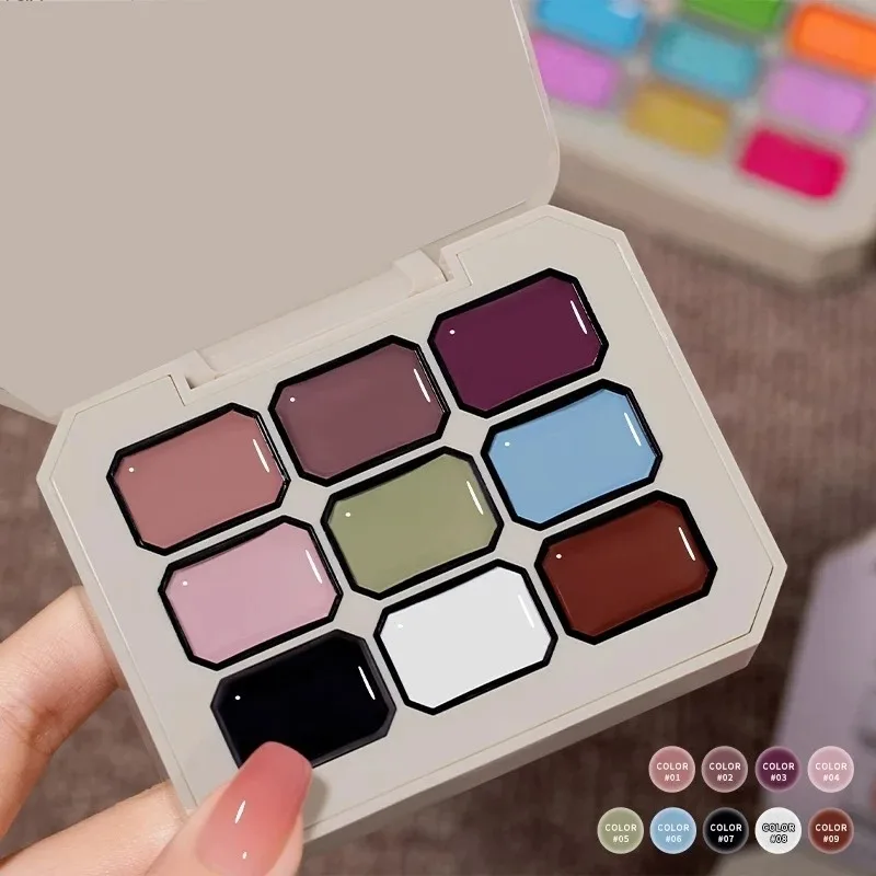 Top Selling 9-color Solid Gradient High-saturation Blush Nail Polish Blue Nails Pink Nails UV LED Light Nails view 4