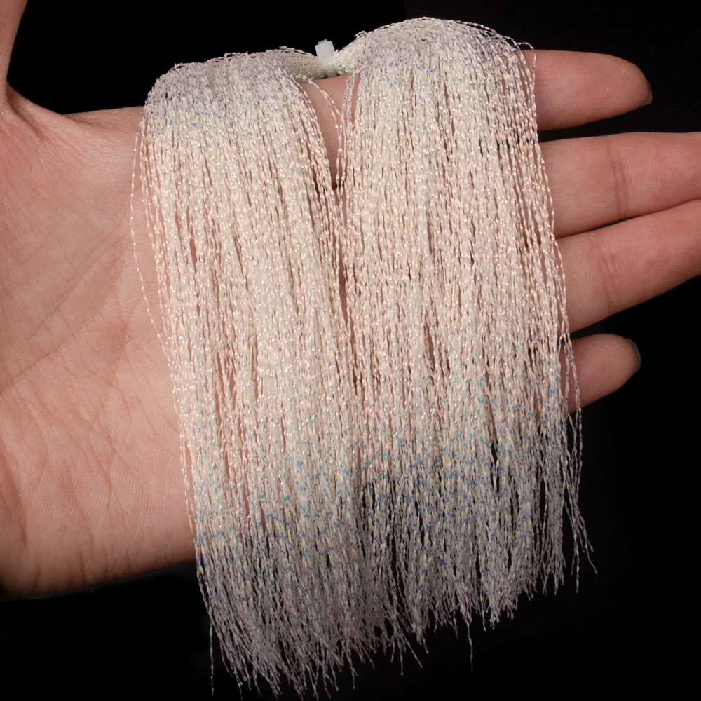 3-7 Packungen Leuchtende Kristall-Flash-Fliegenbindematerialien Lumo Flashabou Holographisches Tinsel-Garn Jig-Haken-Köderstränge – Detail 3