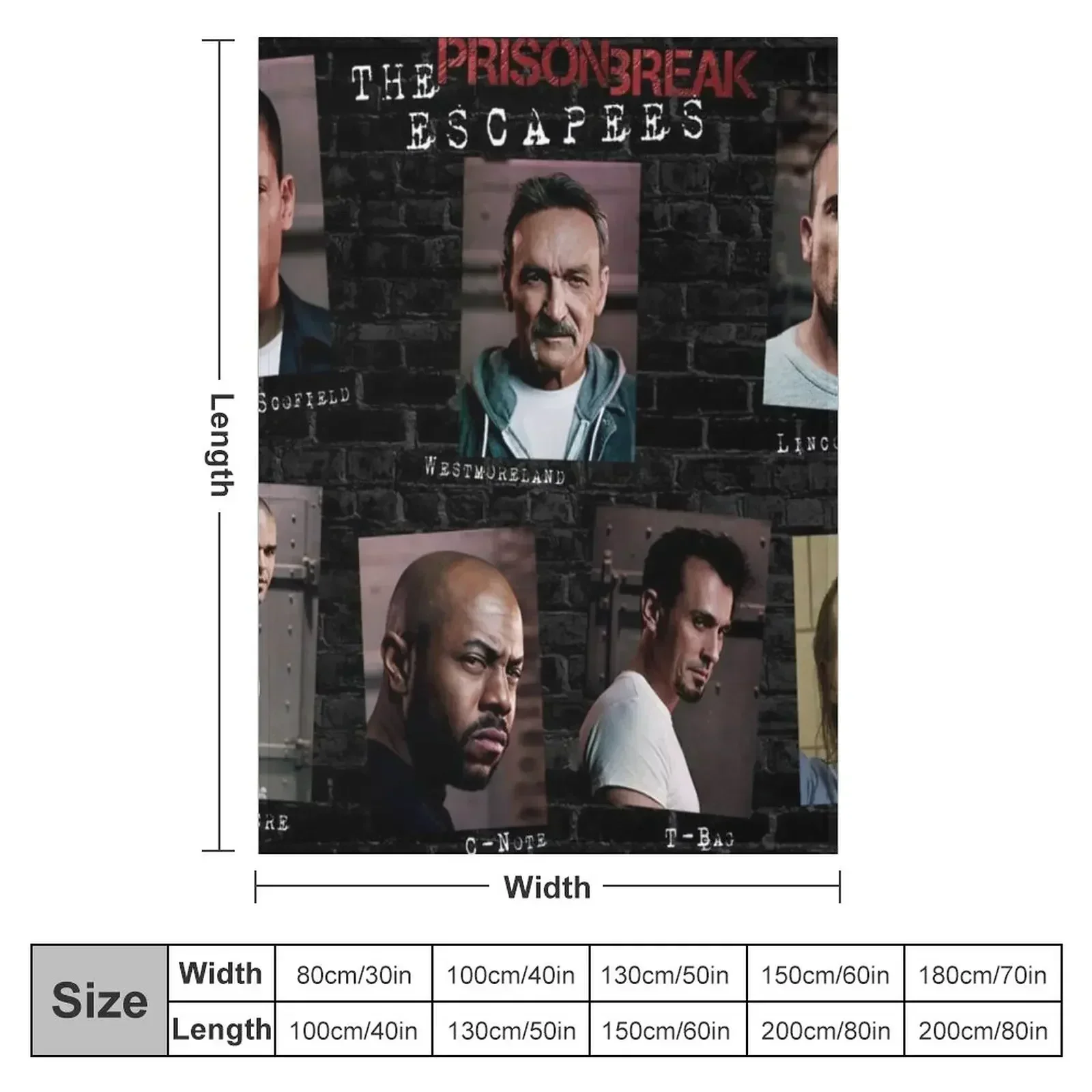 Prison Break Throw Blanket Personalized Gift halloween bed plaid Blankets For Sofas Blankets