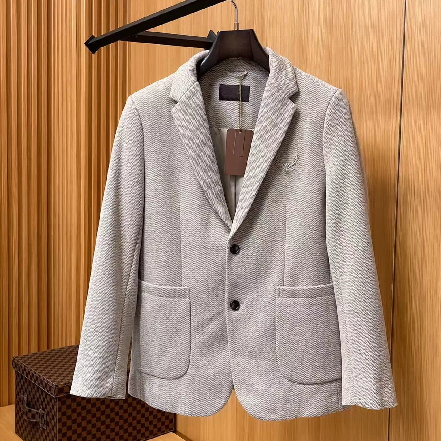 

Мужской пиджак из смешанной ткани LP 25aw с вышивкой