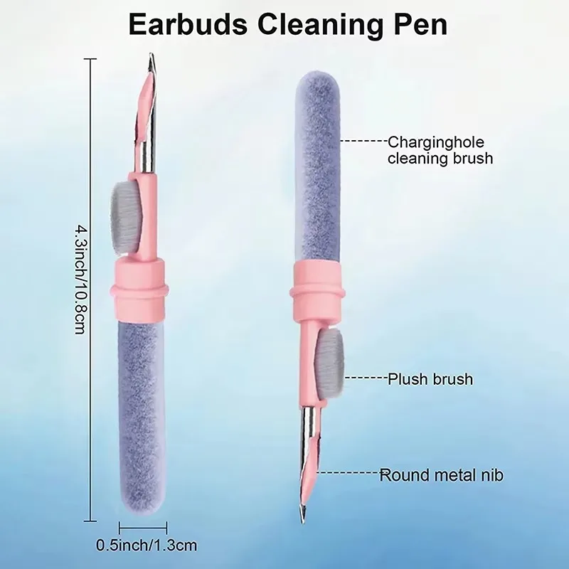 블루투스 이어폰 청소 키트, 에어팟 프로 1, 2, 3 이어버드 케이스 청소 펜 브러시 키트, 삼성 샤오미 에어닷 화웨이용