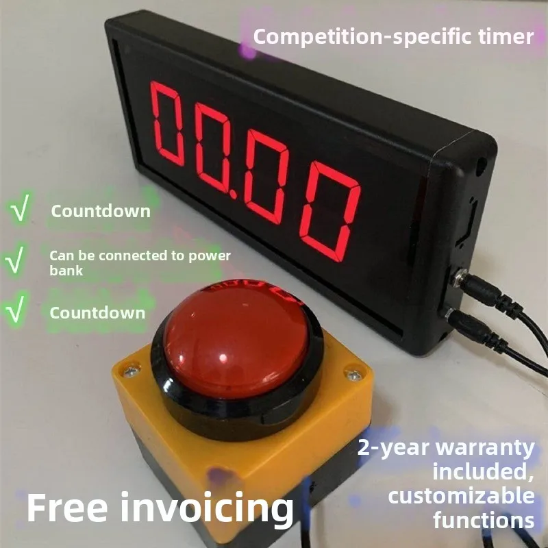 

Competition timer Countdown stopwatch counter LED digital display Training speech timing special belt charging
