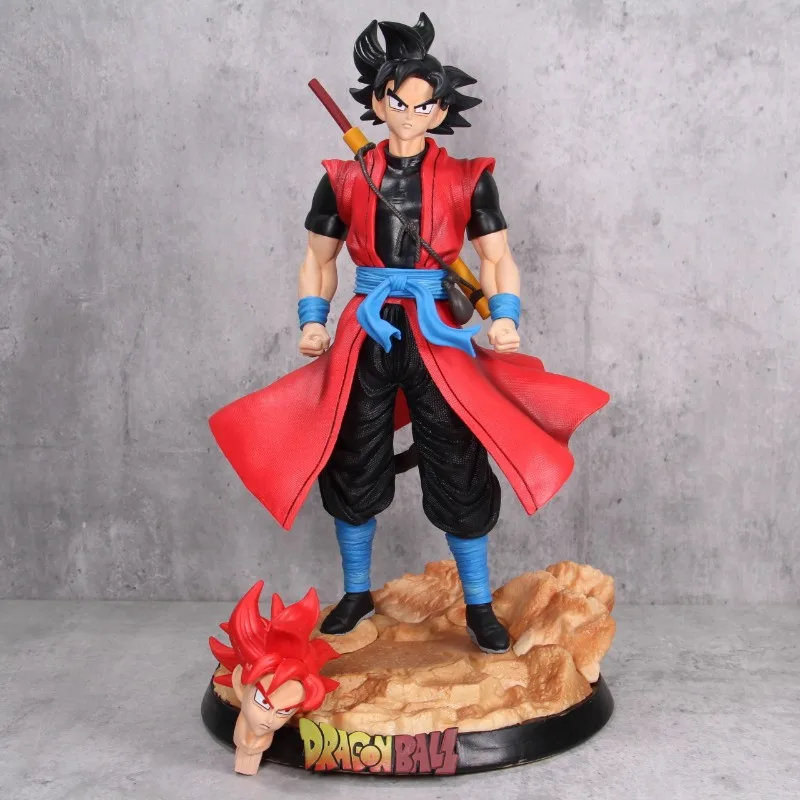 32CM Dragon Ball Z Anime figura syn Goku SD heroiczna legenda figurki Z podwójną głową statua zabawki do kolekcjonowania dzieci Gfits