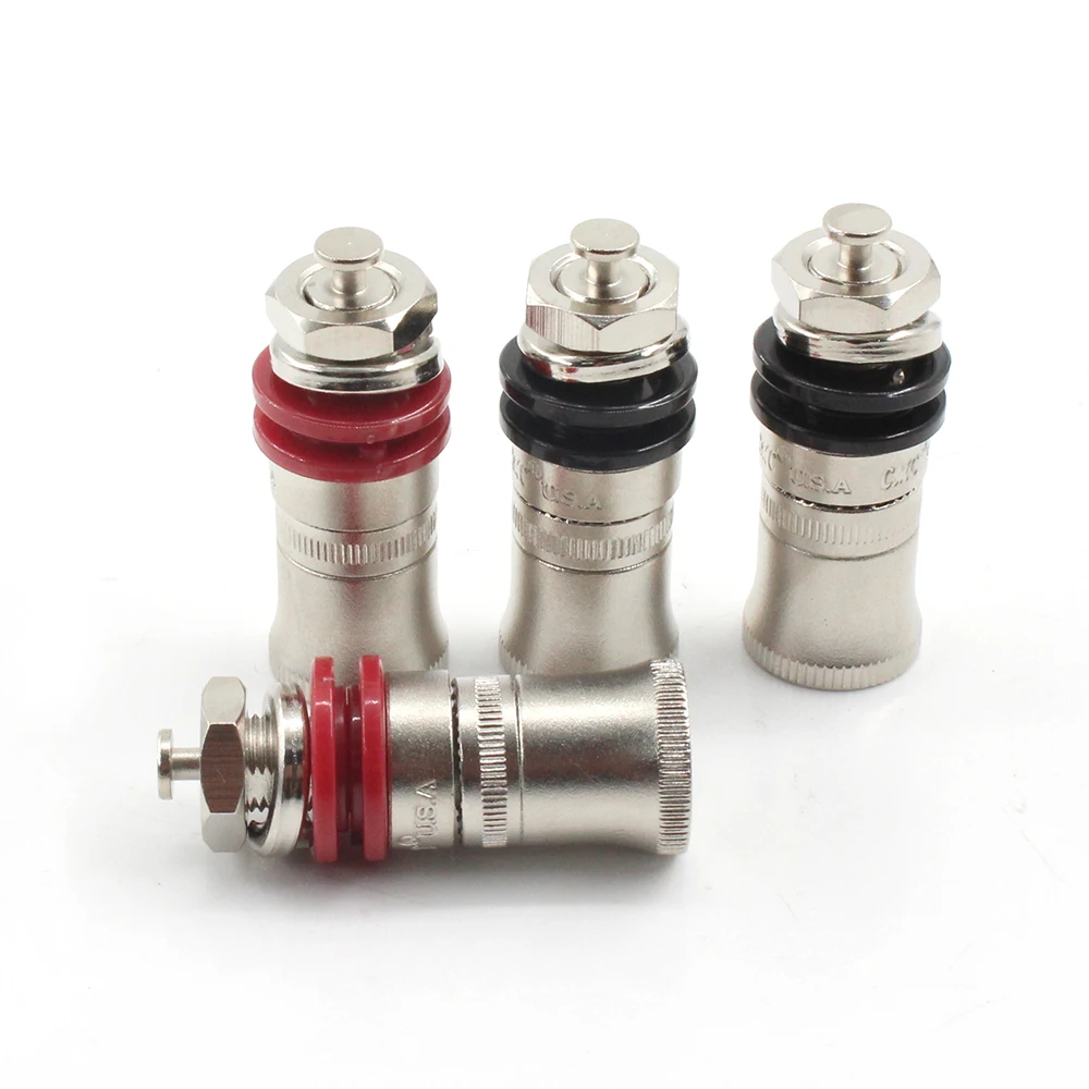 4pcs Price 868S HIFI DIY Pure copper nickel plated Electronic Banana Plug Female Socket Binding Post Terminal Connector