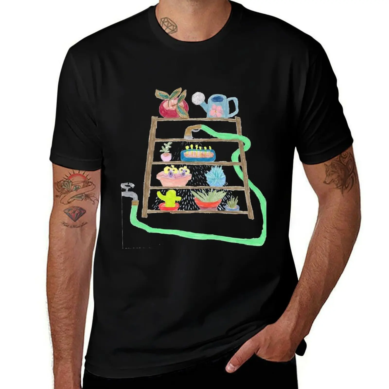 

I Wet My Plants T-Shirt basketball graphic tees valentines clothes summer tops clothes heavy weight t shirts for men