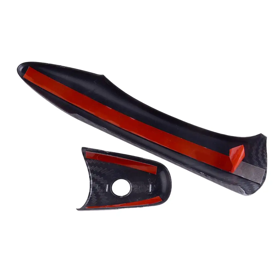 

Carbon Fiber Style Exterior Door Handle Cover Trim With 1 Key Hole ABS Fit for Infiniti QX80 SUV 2014 2015 2016 2017 2018-2024
