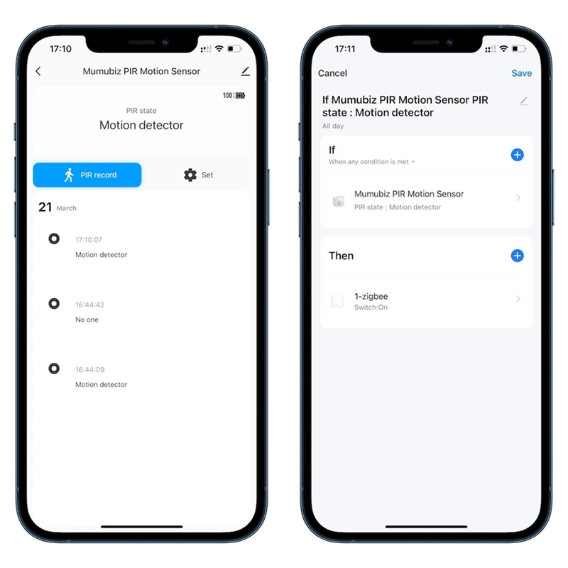 Zigbee 3.0 PIR Motion Sensor,Infrared Human Body Detector,Smart Control Via Ewelink Zigbee Bridge For Alexa Google Home-A36G