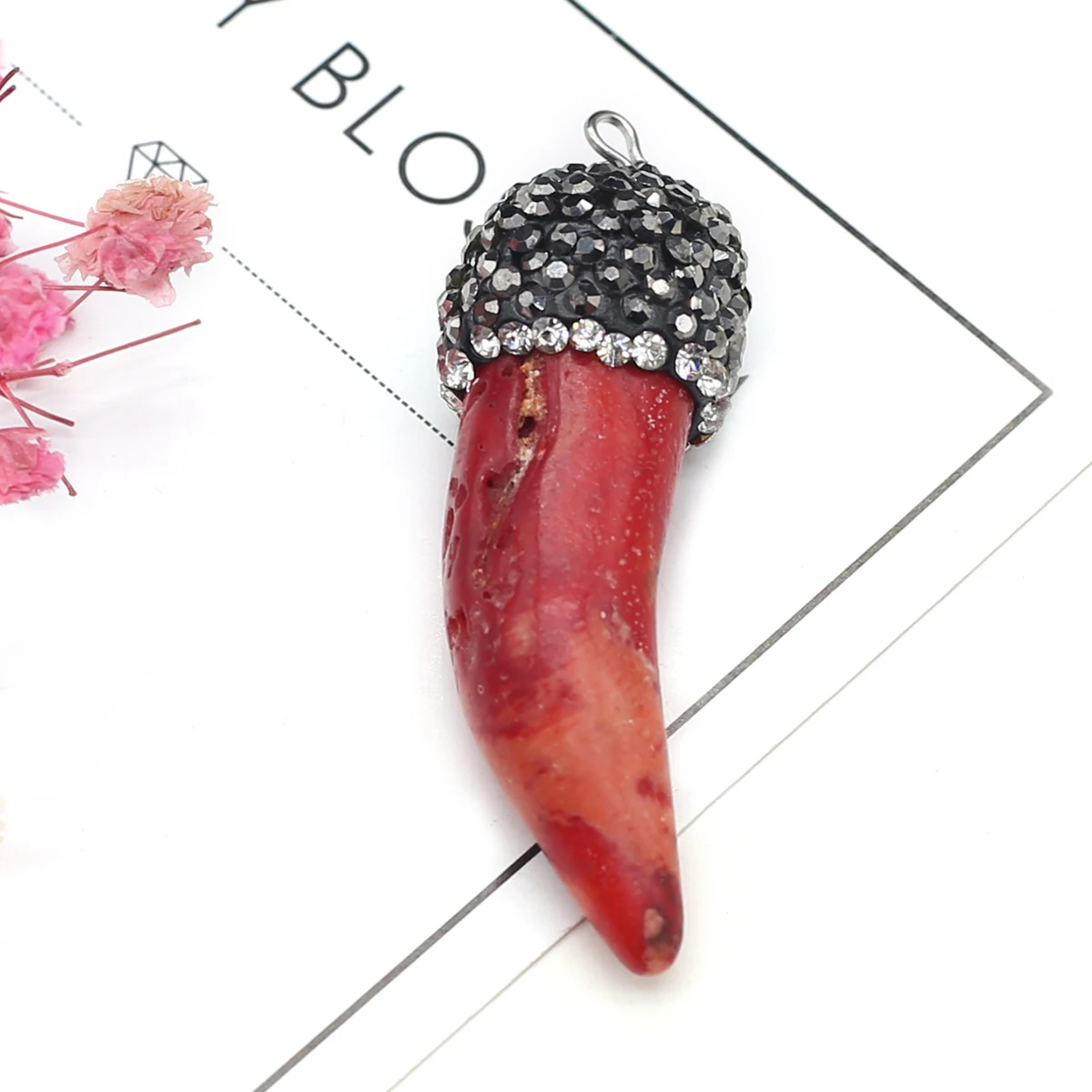 1PC Irregular Chili Red Coral Pendant Fashion Sea Bamboo Coral Beads Charms for Jewelry Making DIY Necklace Earrings Accessories