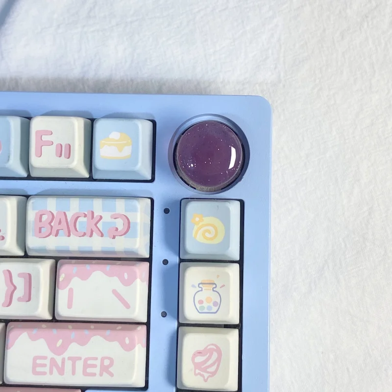 MiFuny-teclas con perilla de chica/gato, teclas Kawaii de resina personalizadas, teclas artesanales para teclado mecánico Hi8/Hi75, accesorios de regalo