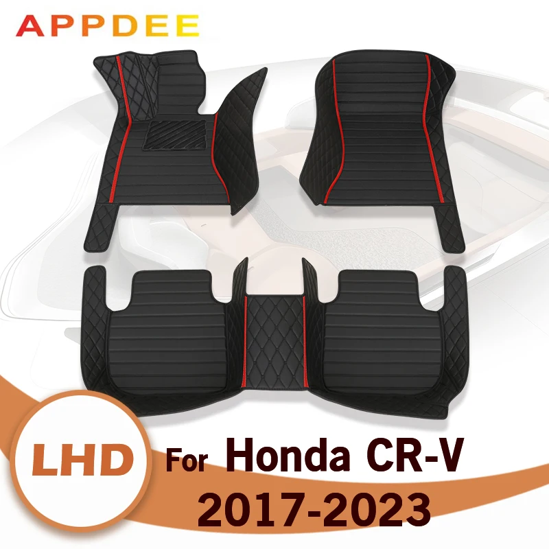 Car Floor Mats For Honda CRV 2017-2023 18 19 20 21 22  Custom Auto Foot Pads Automobile Carpet Cover interior accessories