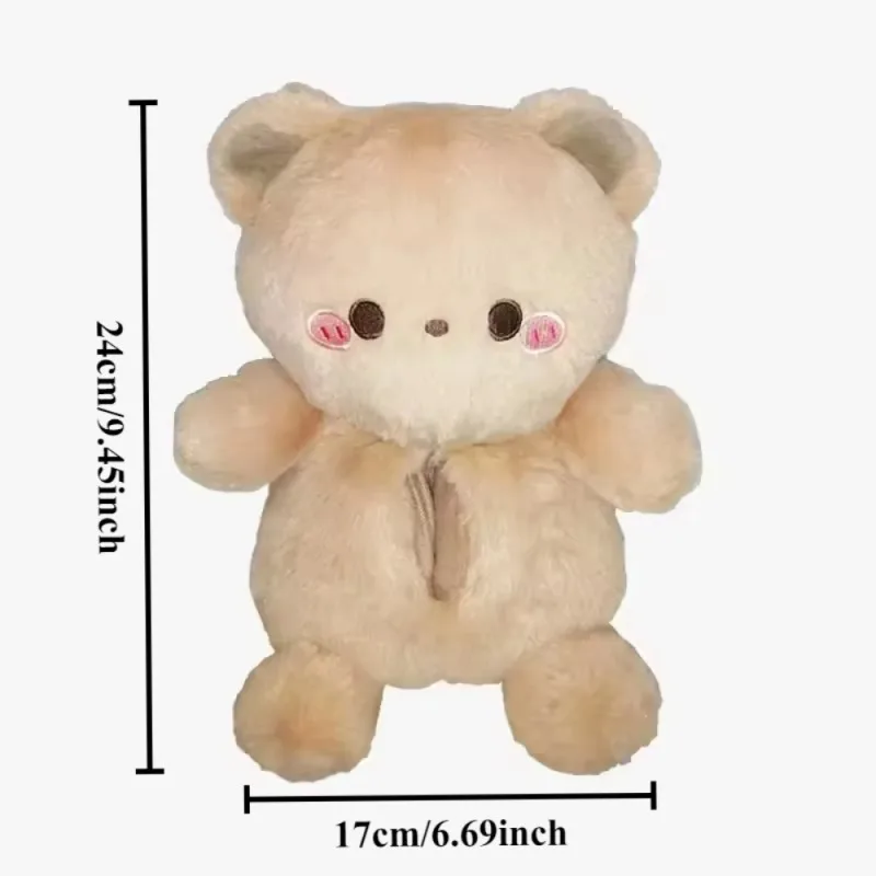 صندوق مناديل السيارة المعلقة المزخرفة للمقعد الخلفي - تصميم أرنب الدب، موزع لطيف لإكسسوارات المركبات #3