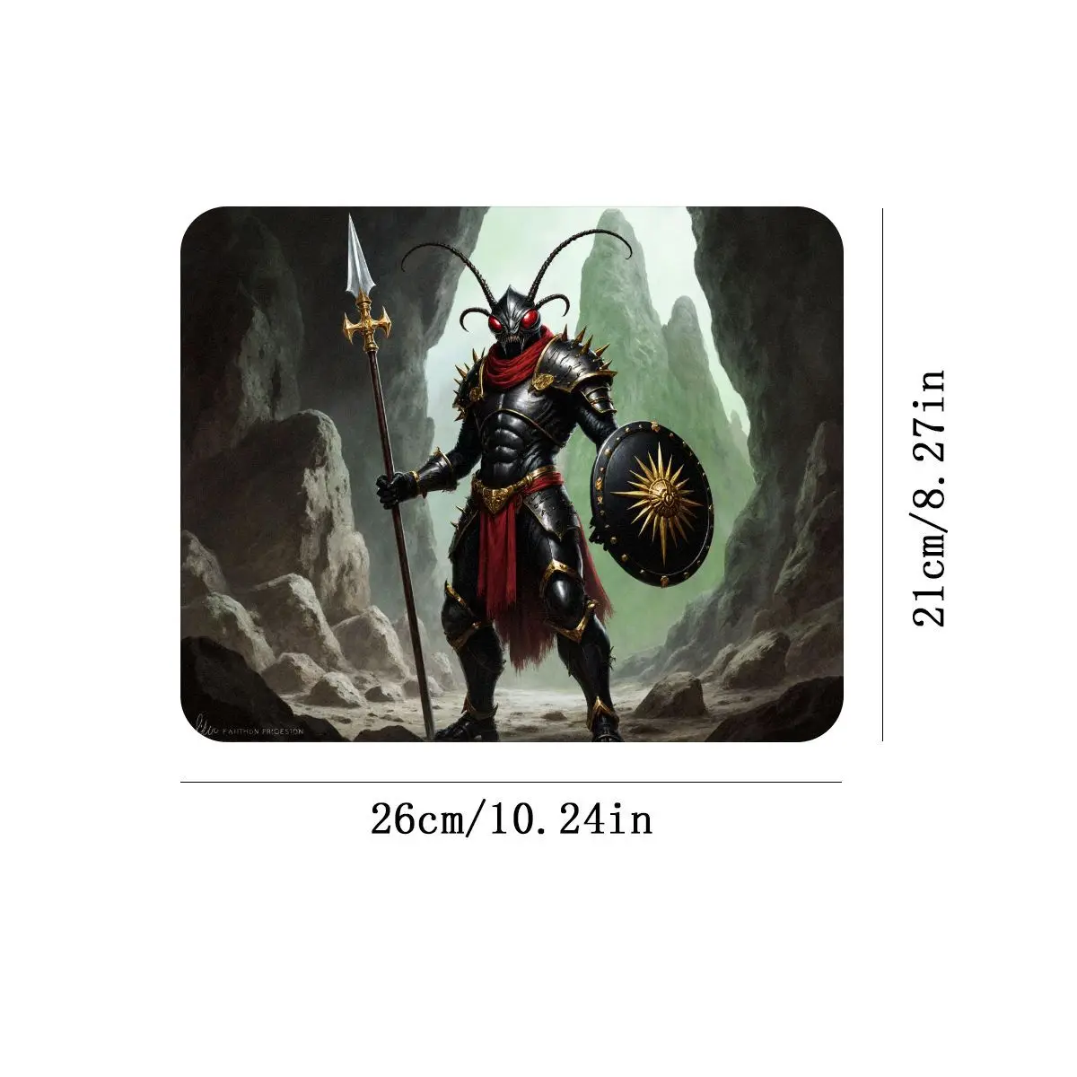 Коврик для мыши Fantasy Warrior, дизайн «Человек-муравей», нескользящая основа, HD-принт, идеально подходит для игрового и офисного использования, 26x21 см